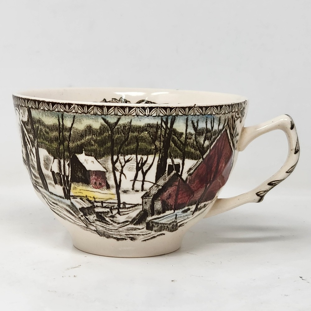 Johnson Bros Friendly Village Ice House Tea Cup Made in England Ironstone